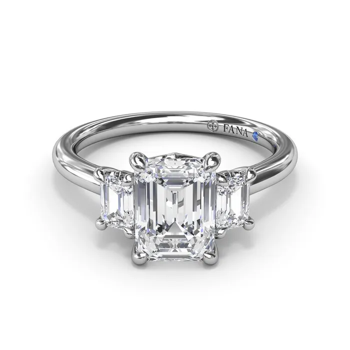 FANA Three Stone Beauty Diamond Engagement Ring Rings