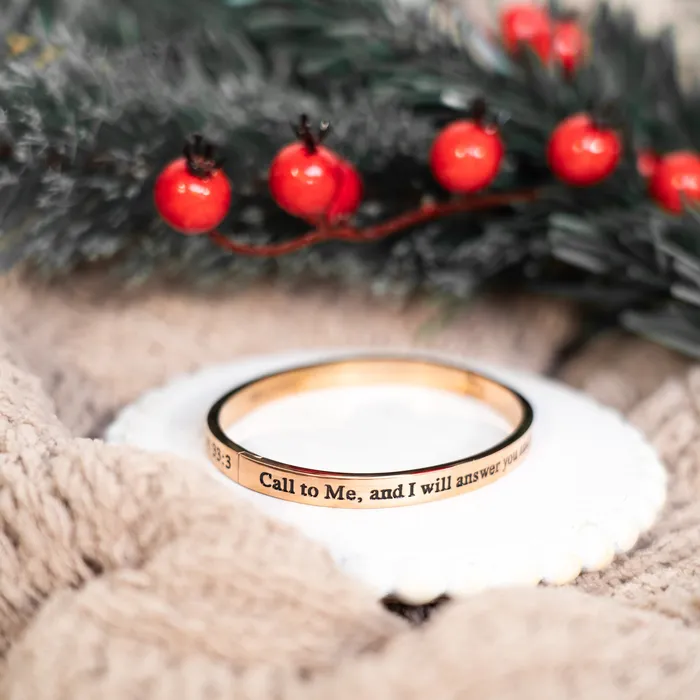 Forever Truth Bracelets Call To Me And I Will Answer Bangle Bracelet