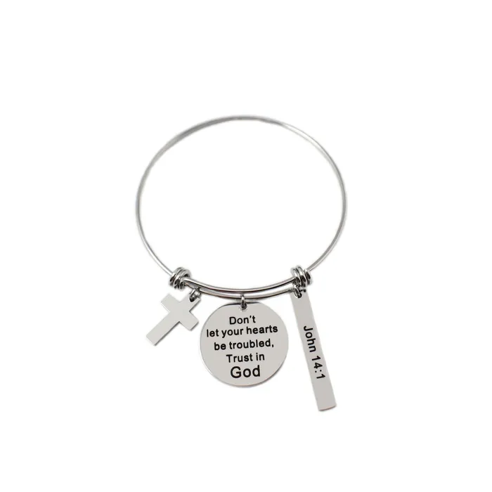Forever Truth Bracelets Dont Let Your Hearts Be Troubled Wire Bracelet