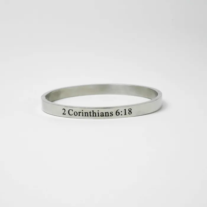 Forever Truth Bracelets I Will Be A Father To You Silver Bangle Bracelet