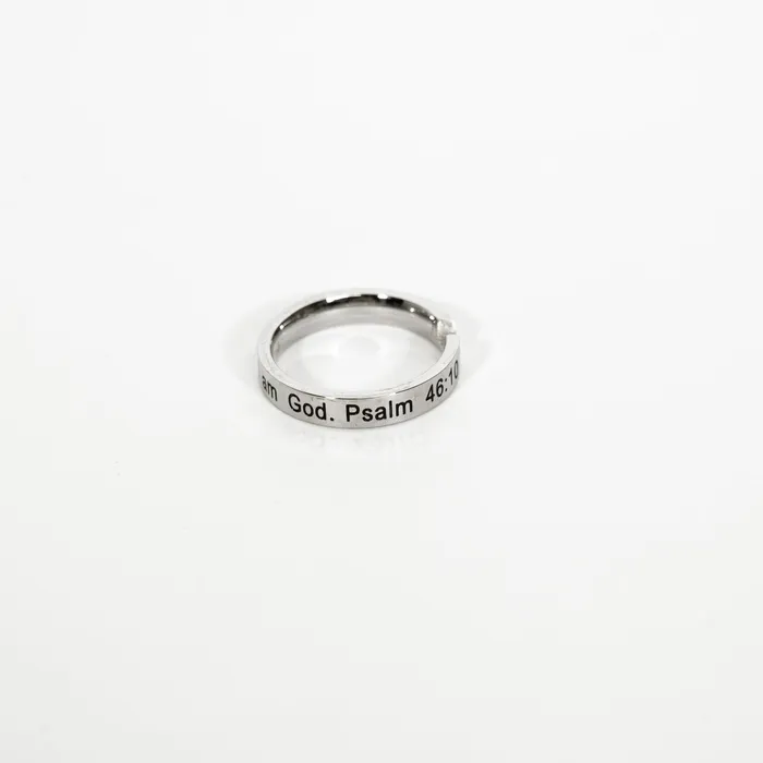 Forever Truth Rings Be Still And Know Diamond CZ Stone Ring