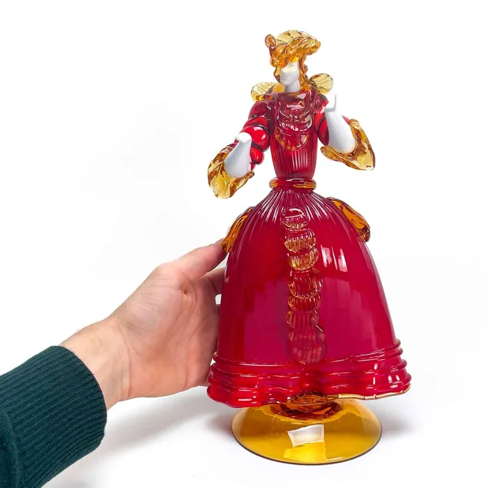 Formia International Rings Goldoniane Couple Murano Glass