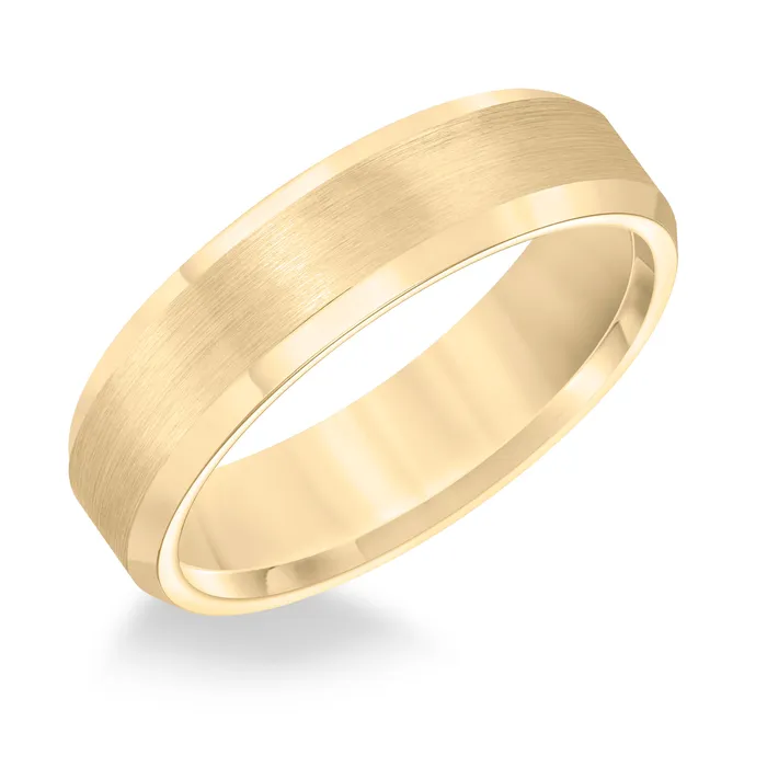 FREDERICK GOLDMAN Rings Yellow Tungsten Carbide 6mm Comfort Fit Mens Wedding Band FREDERICK GOLDMAN Rings Yellow Tungsten Carbide 6mm Comfort Fit Mens Wedding Band