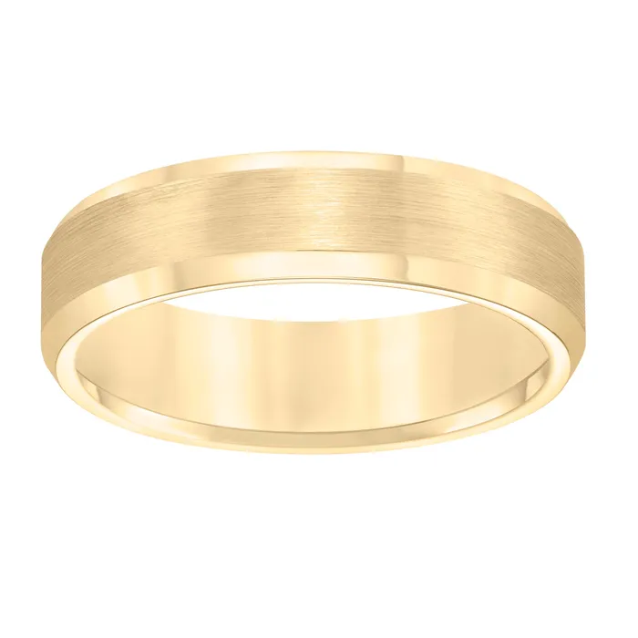 FREDERICK GOLDMAN Rings Yellow Tungsten Carbide 6mm Comfort Fit Mens Wedding Band FREDERICK GOLDMAN Rings Yellow Tungsten Carbide 6mm Comfort Fit Mens Wedding Band