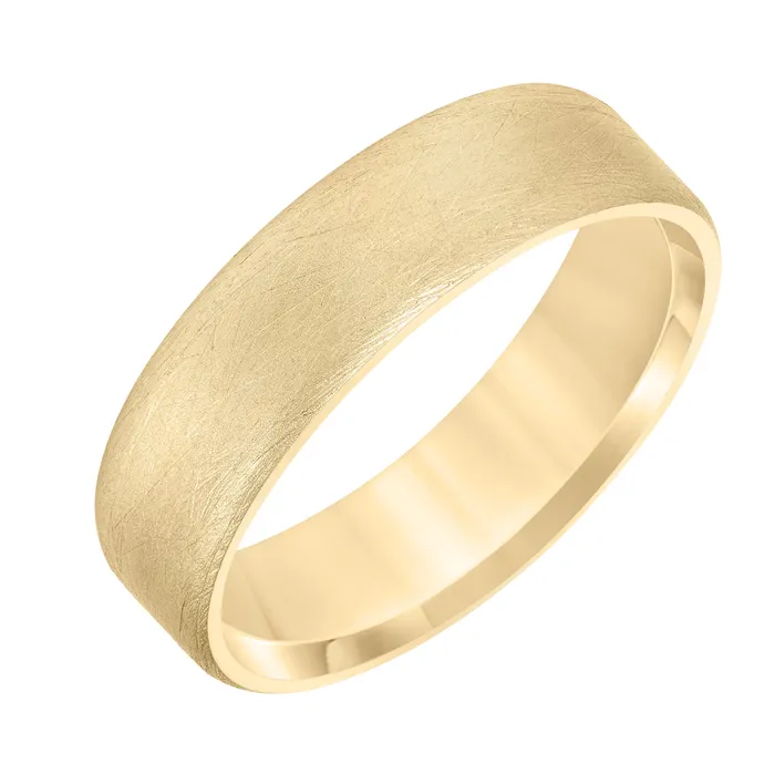 FREDERICK GOLDMAN Yellow Gold 7mm Mens Wedding Ring Rings