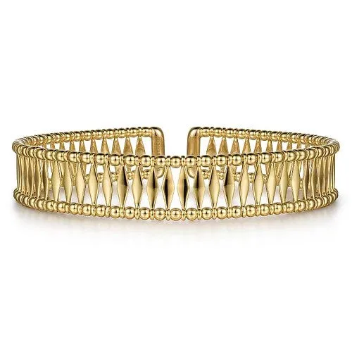 GABRIEL CO Bracelets 14K Yellow Gold Bujukan Cuff Bracelet