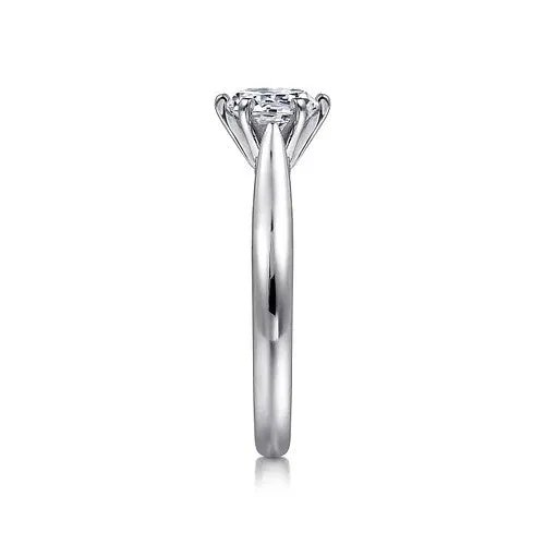 GABRIEL CO Cassie 14K White Gold Round Diamond Engagement Ring Setting Only Rings GABRIEL CO Cassie 14K White Gold Round Diamond Engagement Ring Setting Only Rings