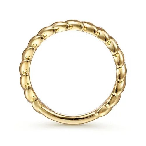 GABRIEL CO Rings 14K Yellow Gold Tilted Leaf Ring