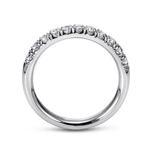 GABRIEL CO Rings Portofino 14K White Gold 11 Stone French Pave Diamond Wedding Band 05 ct GABRIEL CO Rings Portofino 14K White Gold 11 Stone French Pave Diamond Wedding Band 05 ct