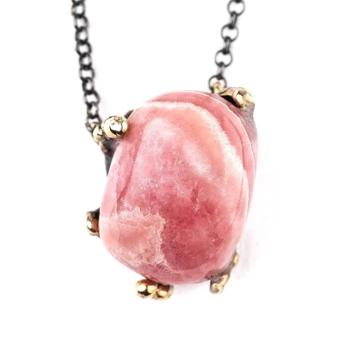 Giardinoblu Rhodochrosite Necklace One Of a Kind Small Size Necklaces