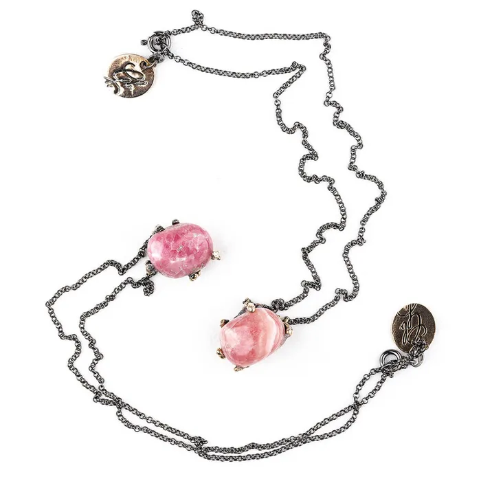 Giardinoblu Rhodochrosite Necklace One Of a Kind Small Size Necklaces