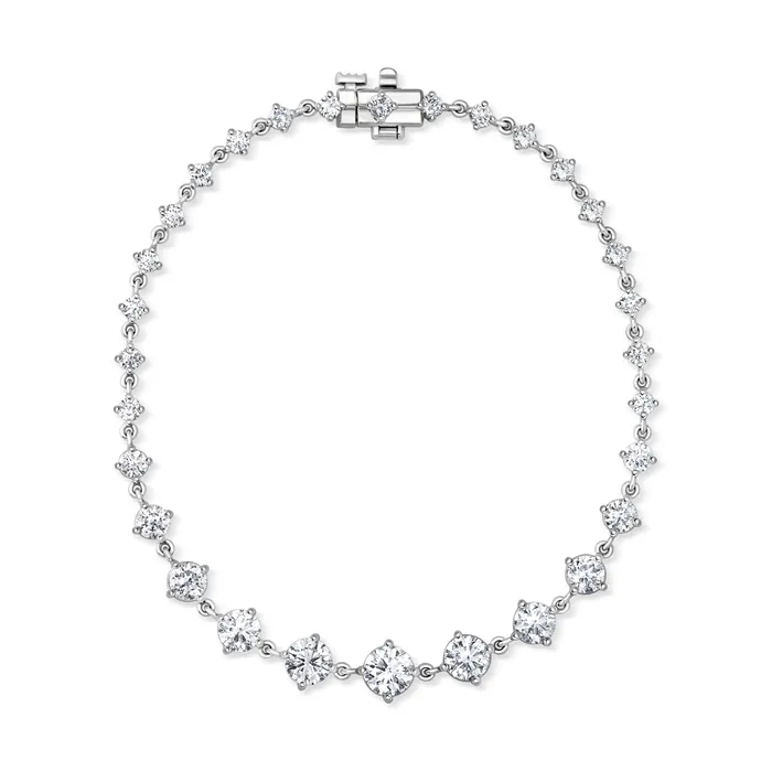 Graduated Diamond Link Bracelet Polachecks Collection Bracelets