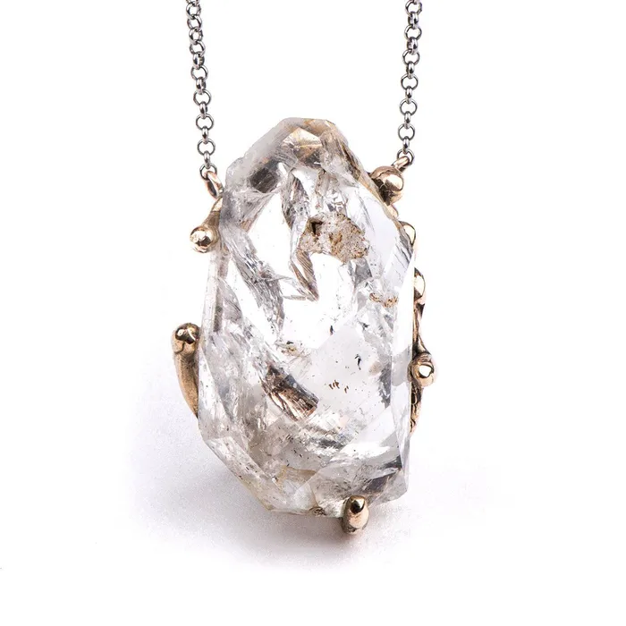 Herkimer Diamond Necklace One of a Kind Giardinoblu Necklaces