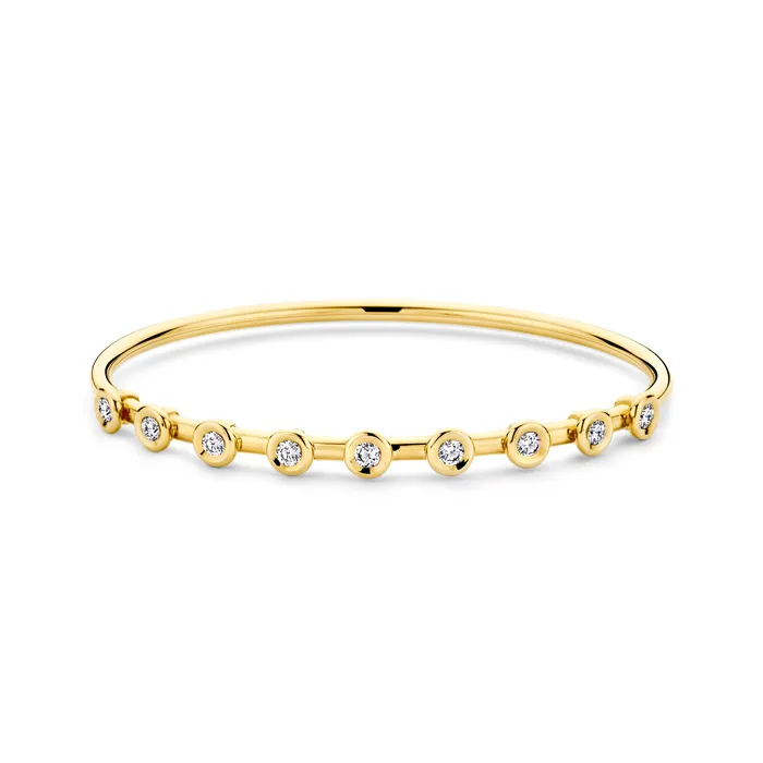 HULCHI BELLUNI Bracelets 9 Bezel Set Diamond Bangle