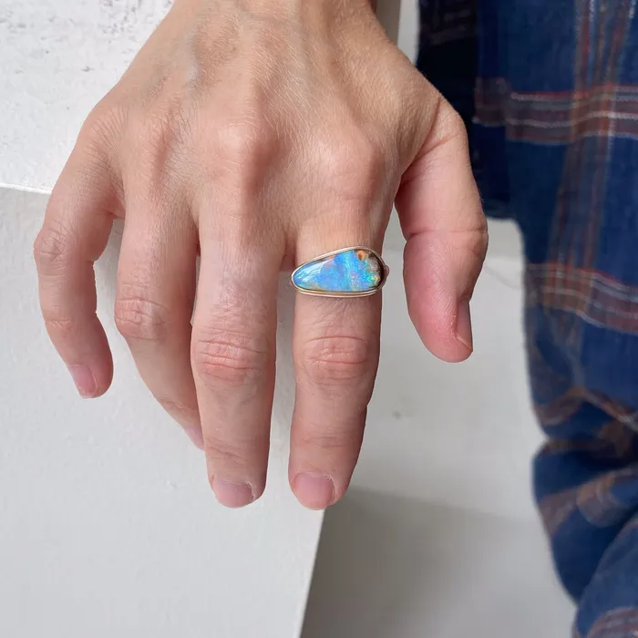 Jamie Joseph Rings Jamie Joseph Small Asymmetrical Boulder Opal Ring