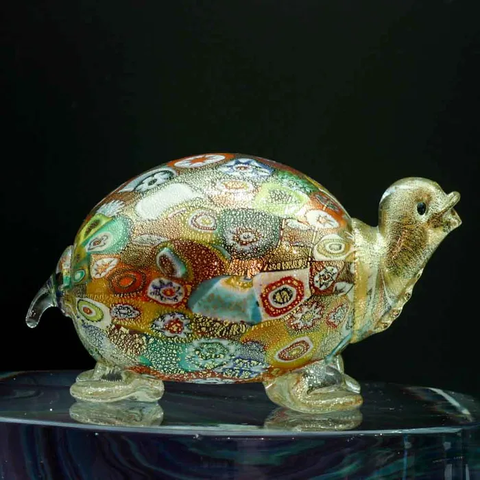 La Fornasotta Necklaces Murrina and gold blown turtle Glass Ark