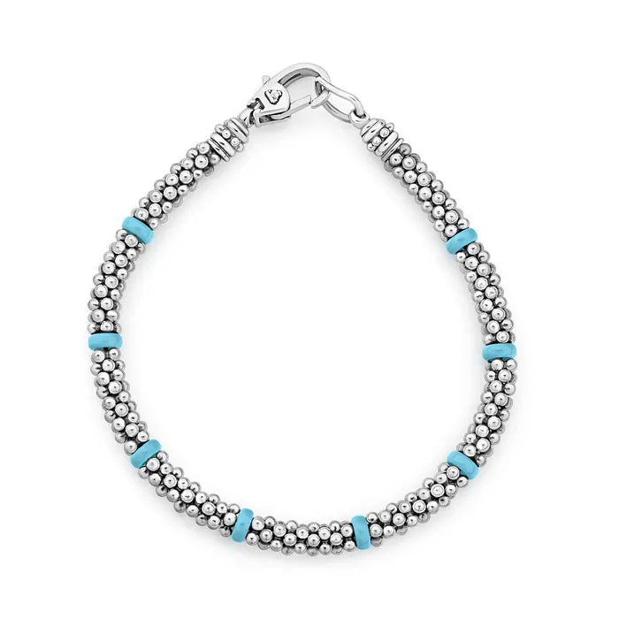 LAGOS Blue Caviar Eight Ceramic Station Beaded Bracelet 5mm Bracelets