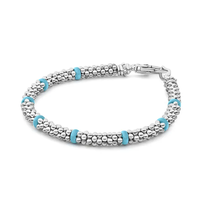 LAGOS Blue Caviar Eight Ceramic Station Beaded Bracelet 5mm Bracelets