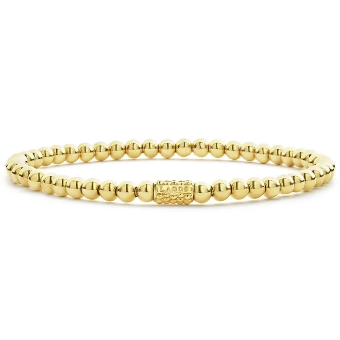 LAGOS Bracelets Caviar Gold 18K Gold Bead Bracelet 4mm
