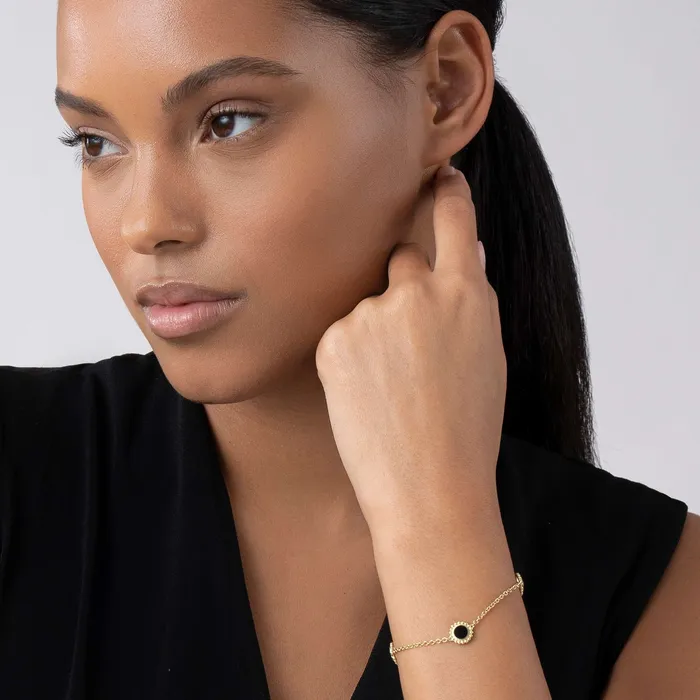 LAGOS Bracelets Covet Three Station Round Onyx Bracelet