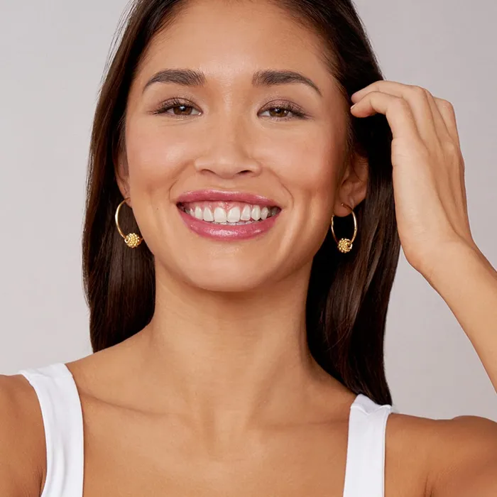 LAGOS Earrings Caviar Gold Small 18K Gold Caviar Ball Hoop Earrings