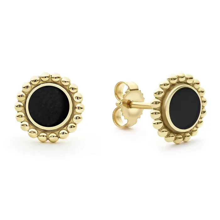 LAGOS Earrings Covet Round Onyx Stud Earrings