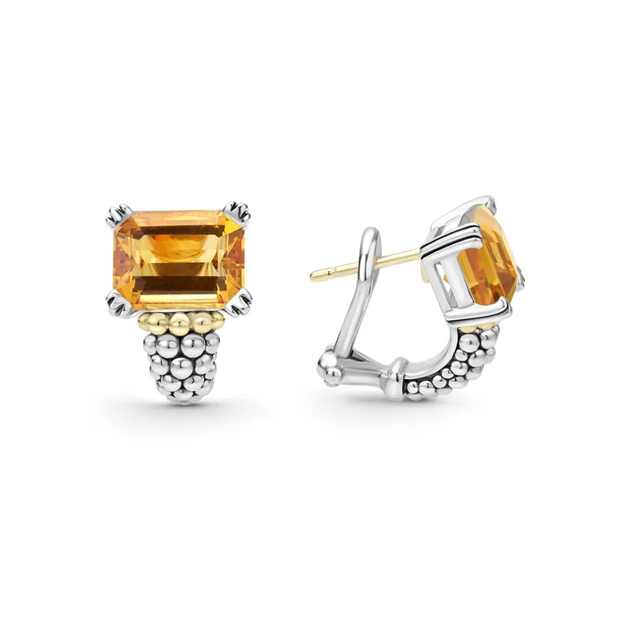 LAGOS Earrings Glacier Large Citrine Huggie Earrings