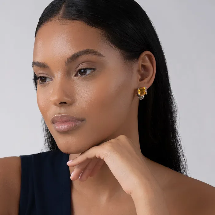 LAGOS Earrings Glacier Large Citrine Huggie Earrings