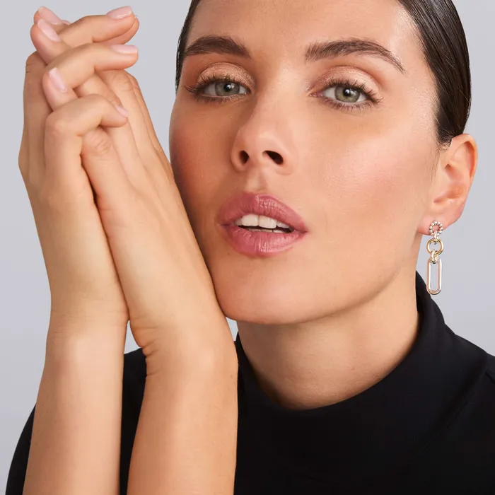 LAGOS Earrings Signature Caviar TwoTone Link Drop Earrings