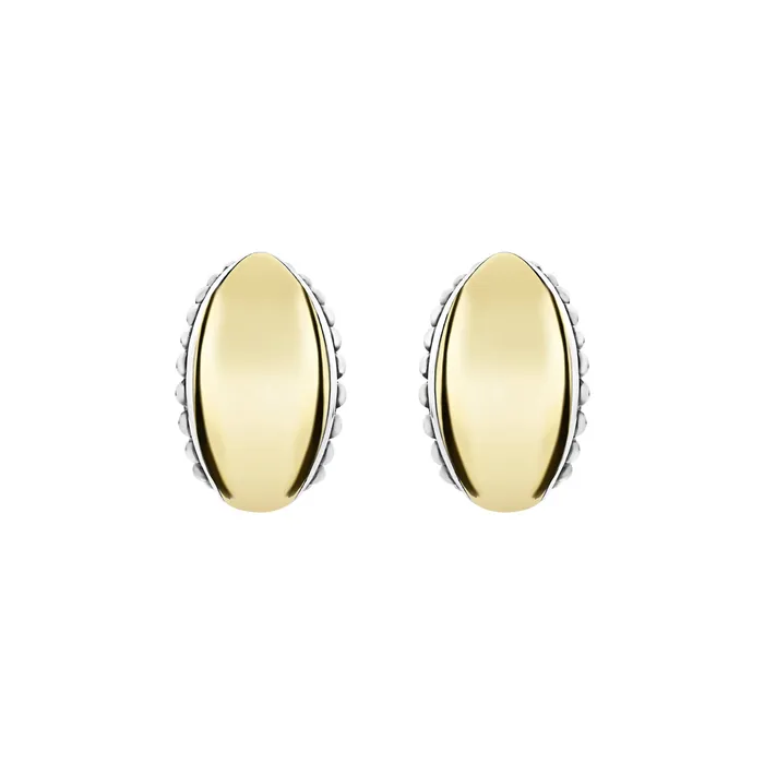 LAGOS High Bar 18K Gold Station Caviar Huggie Earrings Earrings