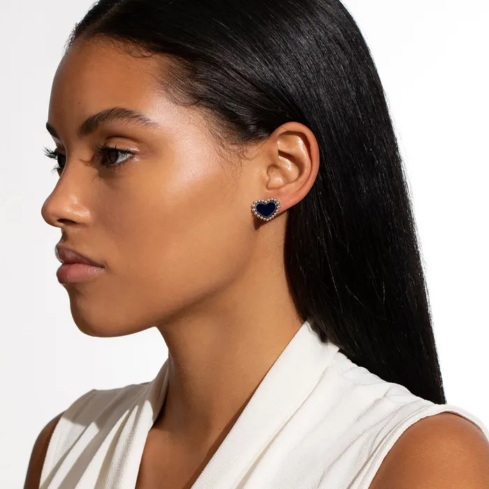 LAGOS Maya Onyx Heart Stud Earrings Earrings
