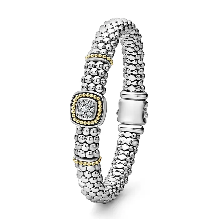 LAGOS Rittenhouse TwoTone Diamond Caviar Bracelet 9mm Bracelets