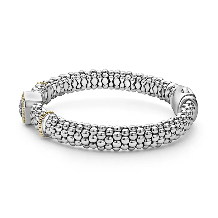 LAGOS Rittenhouse TwoTone Diamond Caviar Bracelet 9mm Bracelets