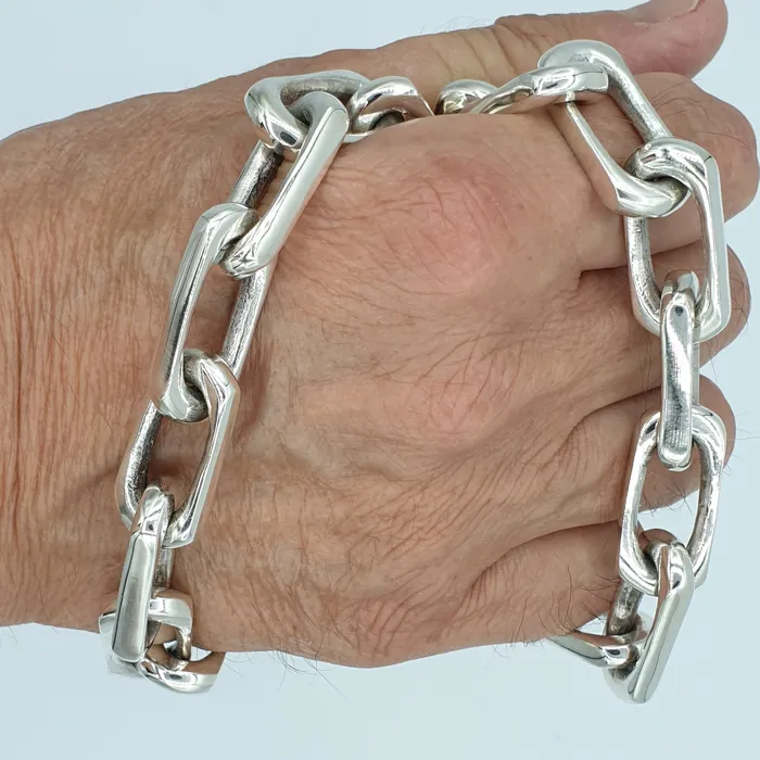 Long Link Chain Link Necklace silverwow Necklaces