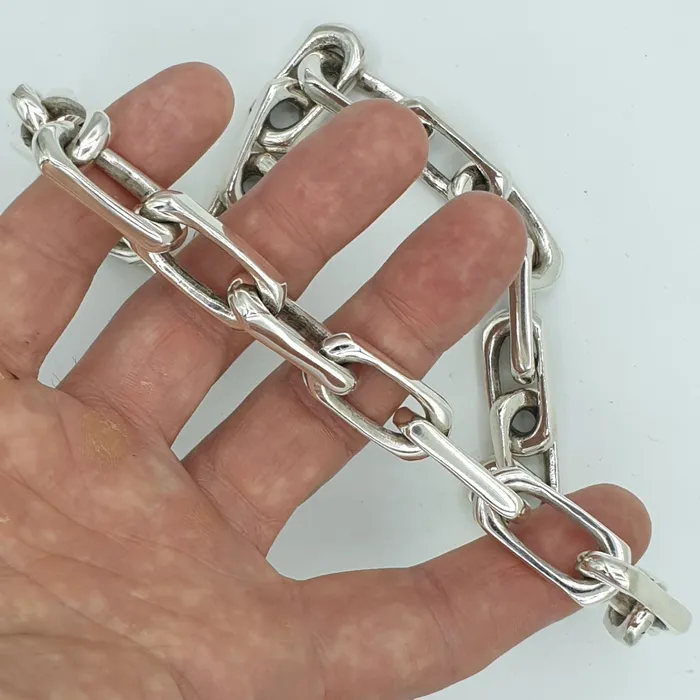 Long Link Chain Link Necklace silverwow Necklaces