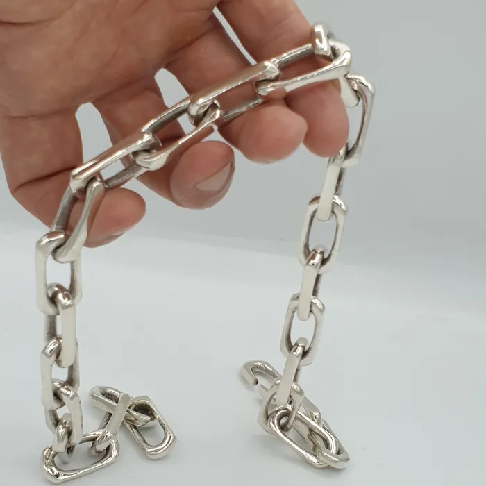 Long Link Chain Link Necklace silverwow Necklaces
