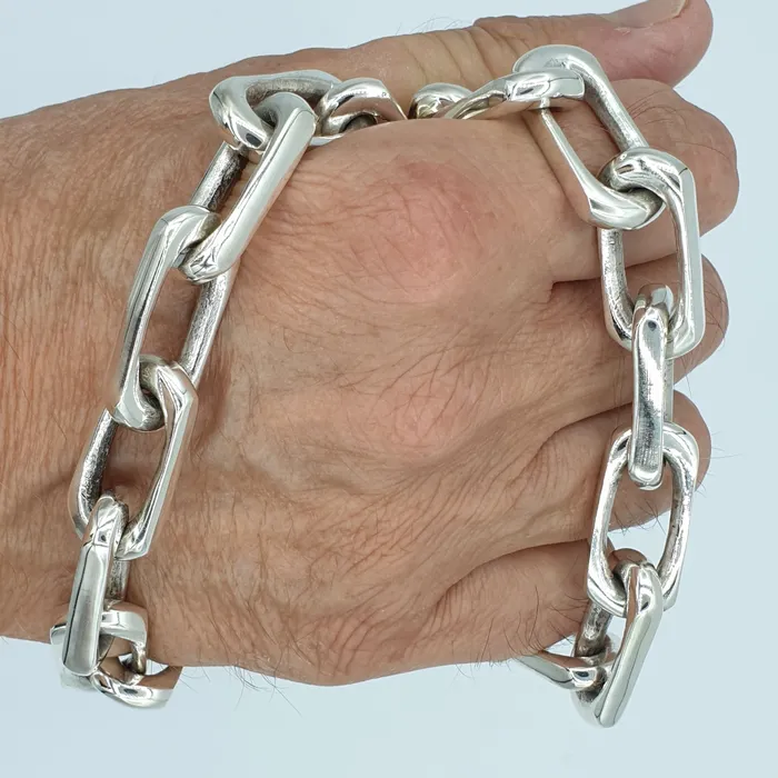 Long Link Chain Link Necklace silverwow Necklaces
