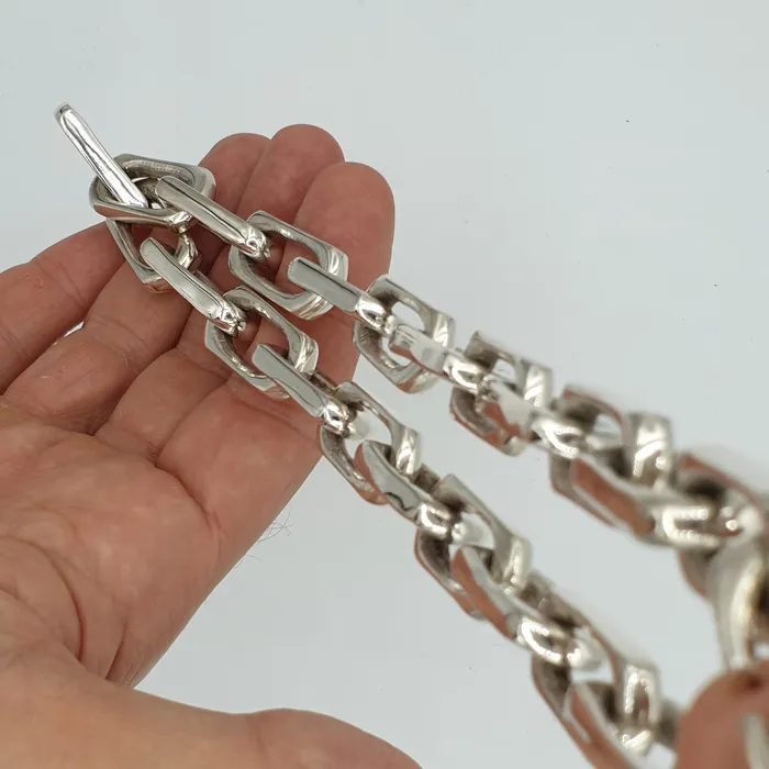 Long Link Chain Link Necklace silverwow Necklaces