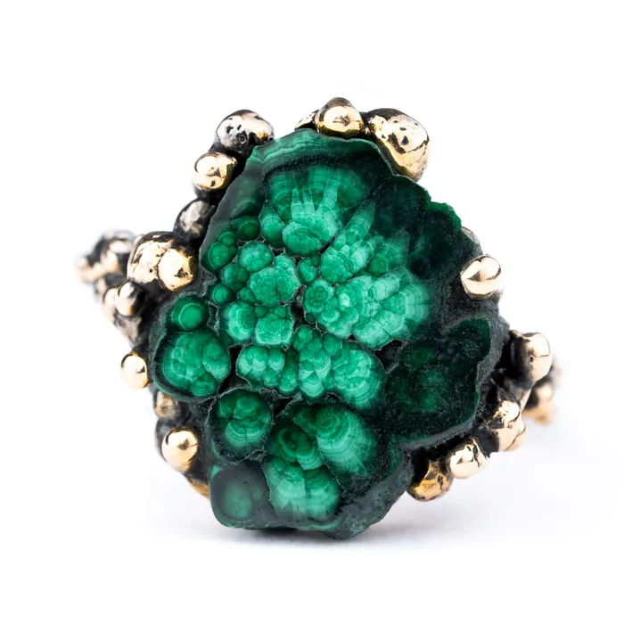 Malachite Band Ring One of a Kind Giardinoblu Rings
