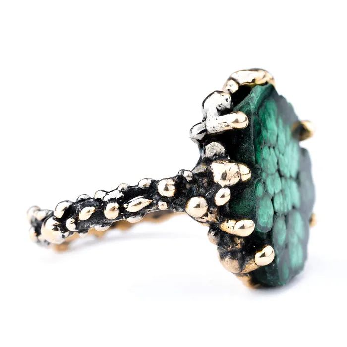 Malachite Band Ring One of a Kind Giardinoblu Rings