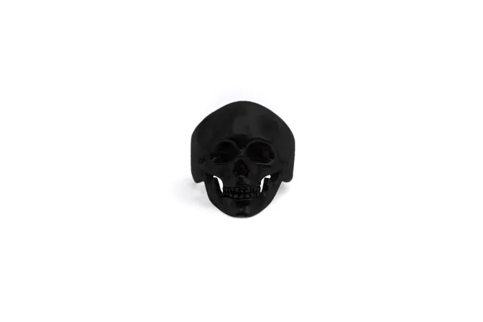 MARIA MARISCAL Earrings Anillo Craneo anatmico Negro Mate