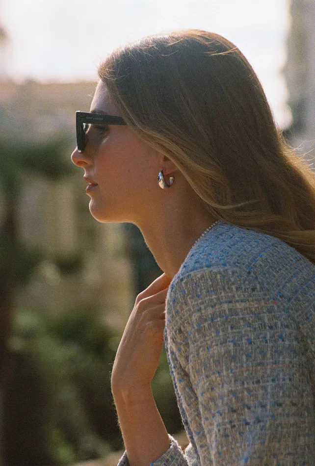 Marina Bay Hoops Silver Crystal Haze Jewelry Rings