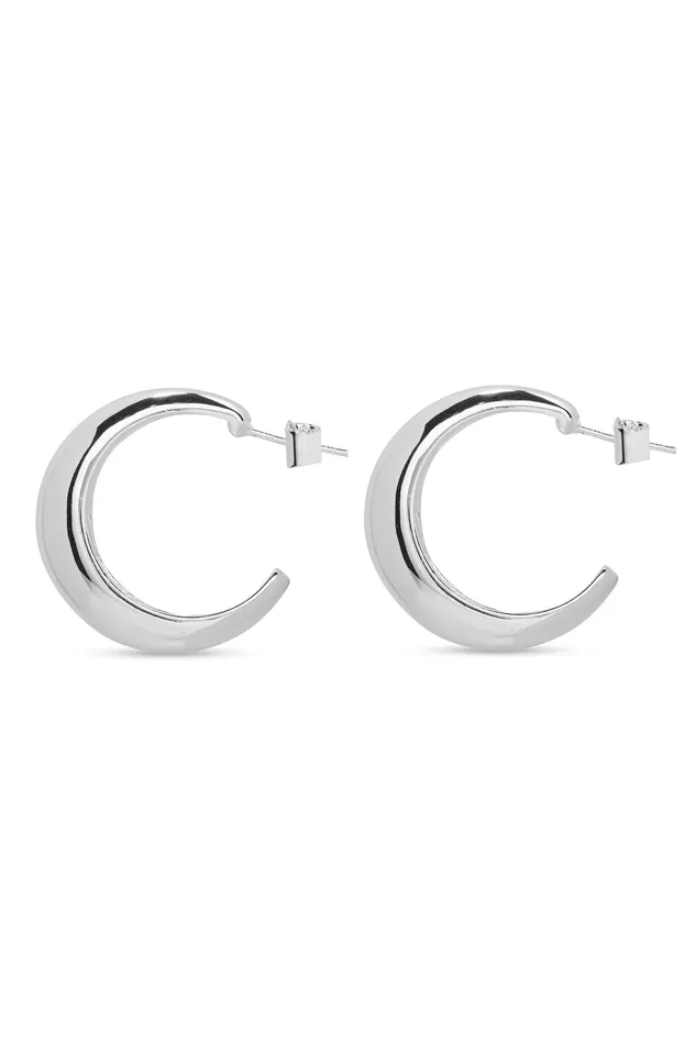 Marina Bay Hoops Silver Crystal Haze Jewelry Rings