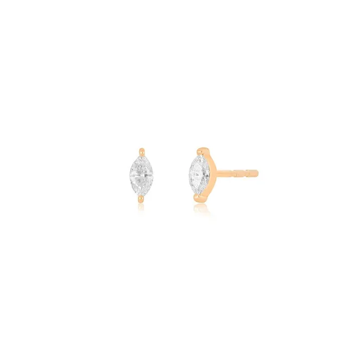 Marquise Diamond Stud Earrings EF COLLECTION Earrings