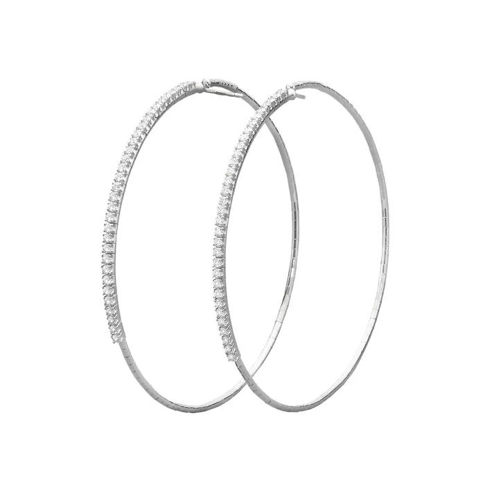 Mattia Cielo Earrings Flexible Diamond Hoop Earrings