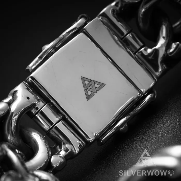 Mexican Garibaldi Link Mens Bracelet silverwow Bracelets
