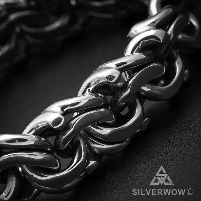 Mexican Garibaldi Link Mens Bracelet silverwow Bracelets