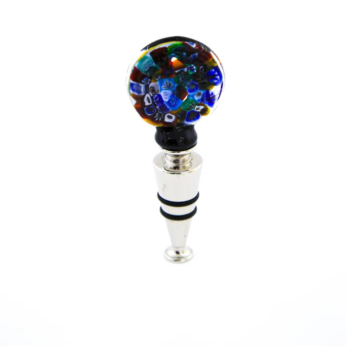 MuranoVItrum Earrings Party Glass Wine Stopper Millefiori MuranoVItrum Earrings Party Glass Wine Stopper Millefiori