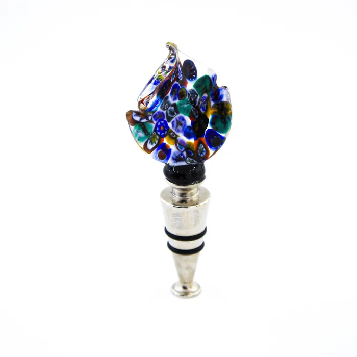MuranoVItrum Earrings Party Glass Wine Stopper Millefiori MuranoVItrum Earrings Party Glass Wine Stopper Millefiori
