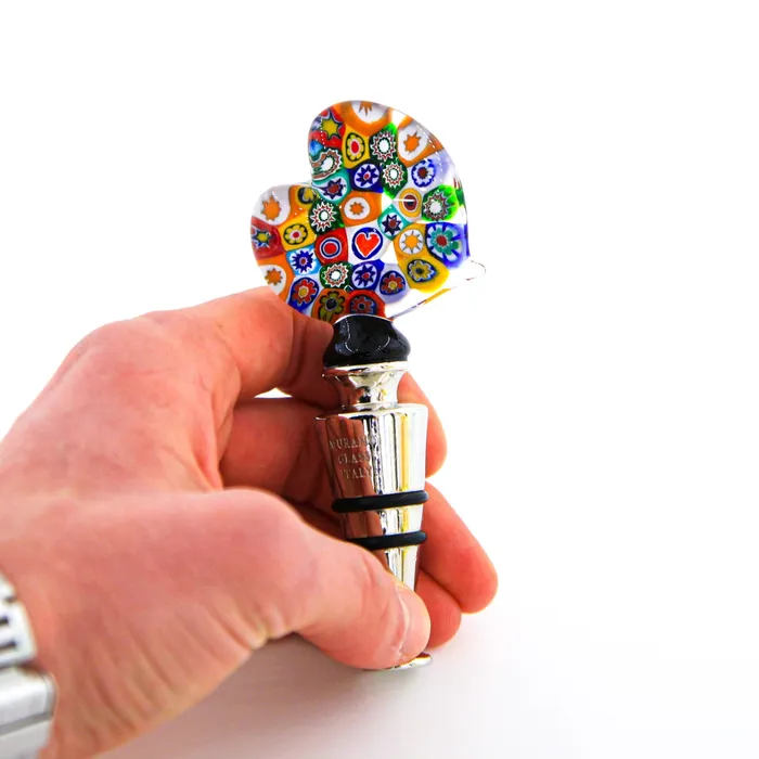 MuranoVItrum Earrings Party Glass Wine Stopper Millefiori MuranoVItrum Earrings Party Glass Wine Stopper Millefiori